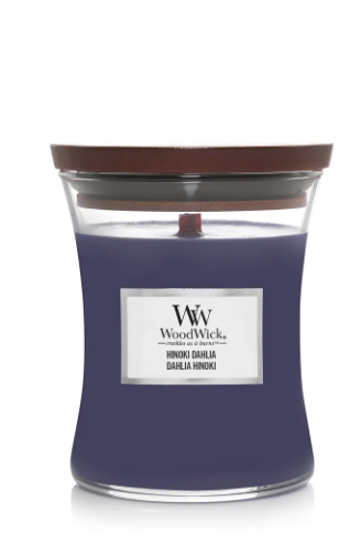 WOODWICK - WW MEDIUM HOURGLASS HINOKI DAHLIA