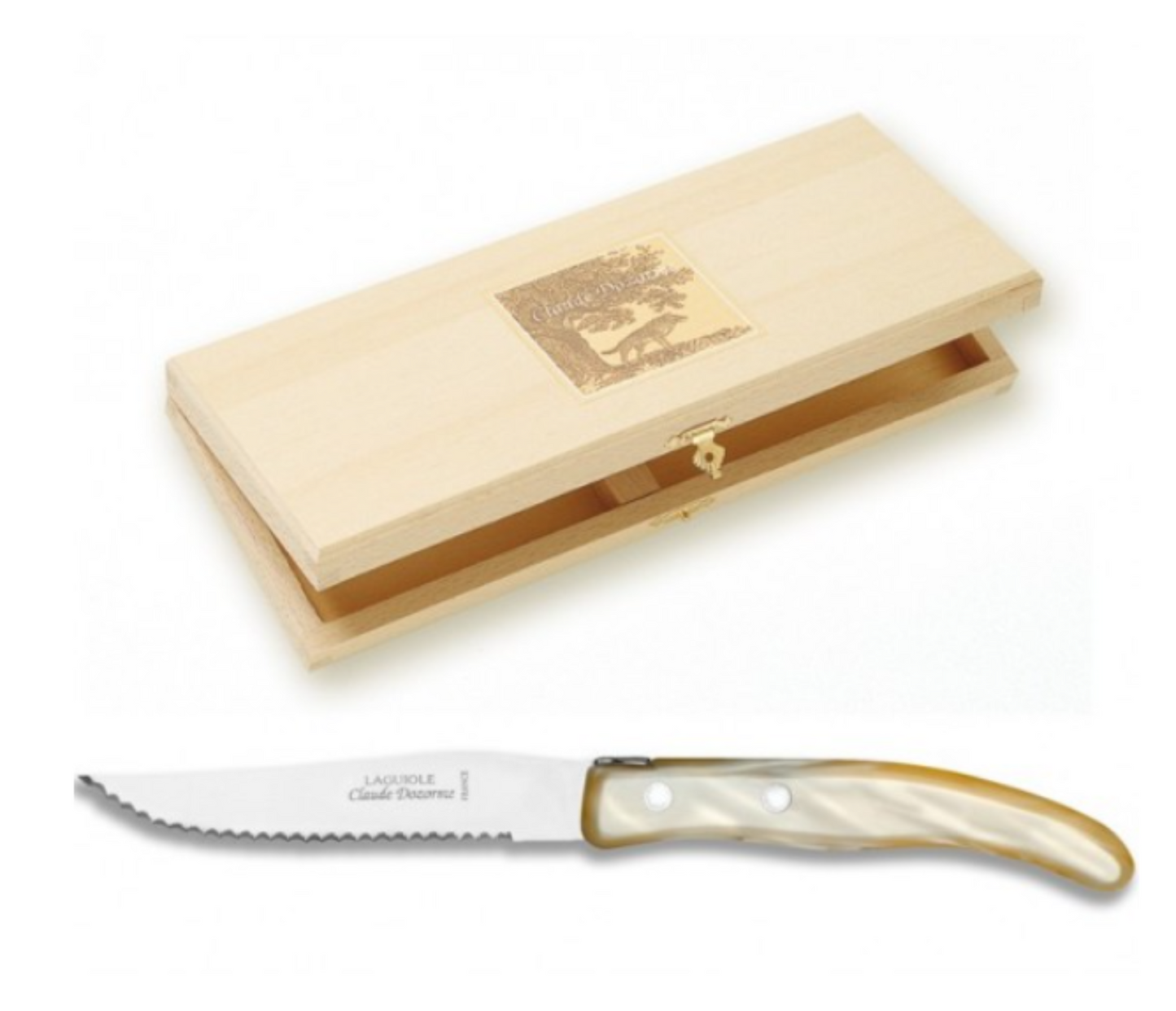 CLAUDE DOZORME - Coffret 6 couteaux steak Naturelle