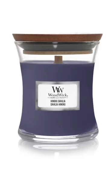WOODWICK - WW MINI HOURGLASS HINOKI DAHLIA