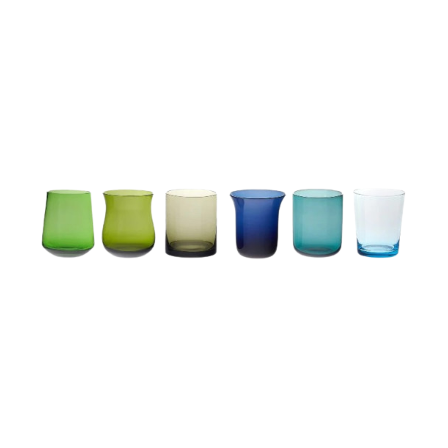 BITOSSI HOME - Set 6 liquori nuance blu/verde