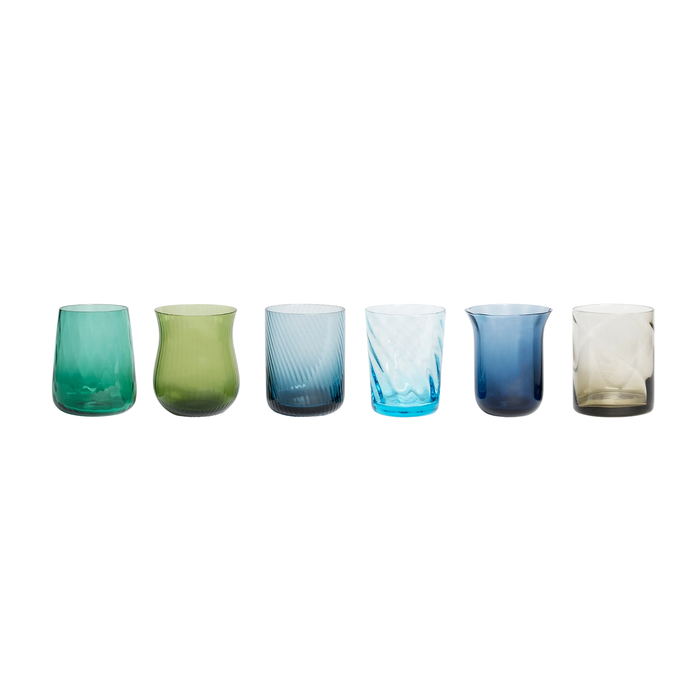 BITOSSI HOME - Set 6 tumbler nuance blu/verde