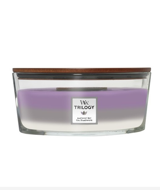 WOODWICK - WW TRILOGY ELLIPSE JAR AMETHST SKY