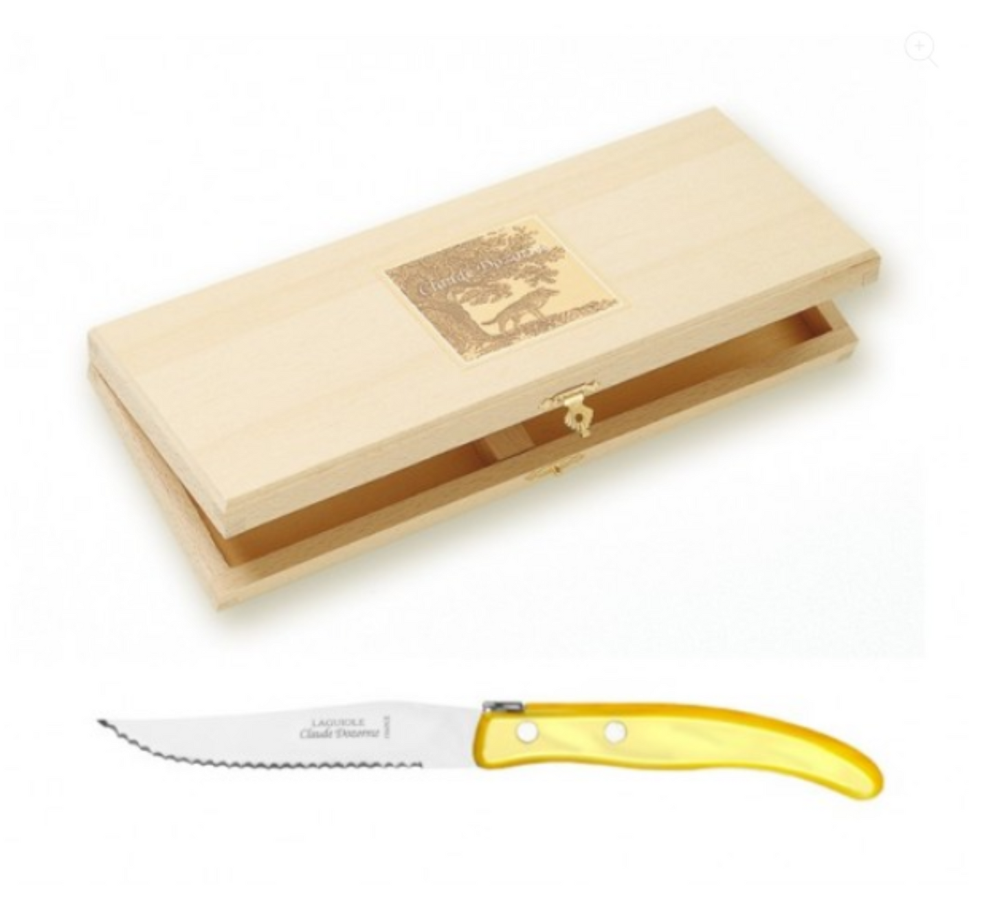 CLAUDE DOZORME - Coffret 6 couteaux steak Jaune