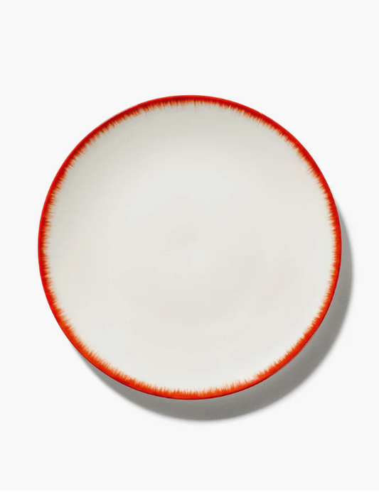 SERAX - Plate XL White Red
