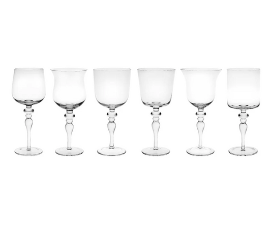 BITOSSI HOME - Set 6 calice stelo lavorato