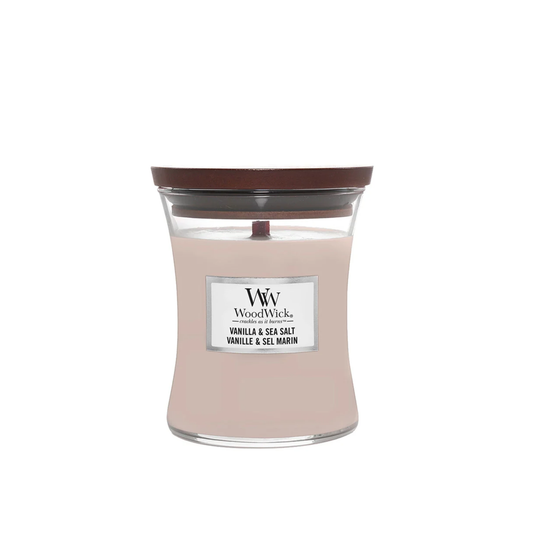 WOODWICK - MEDIUM HOURGLASS VANILLA & SEA SALT