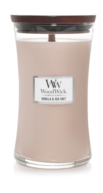 WOODWICK - WW LARGE HOURGLASS VANILLA & SEA SALT